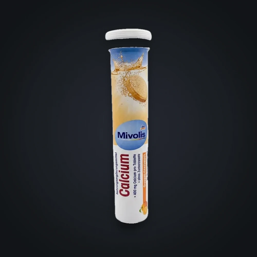Mivolis Calcium Orange Flavor Fizzy Tablets