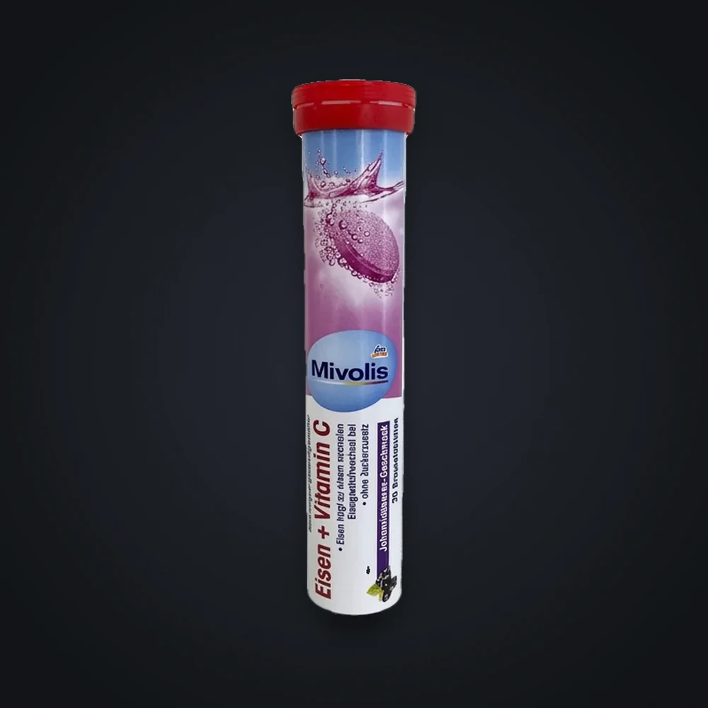 Mivolis Iron + Vitamin C Berry Flavor Fizzy Tablets