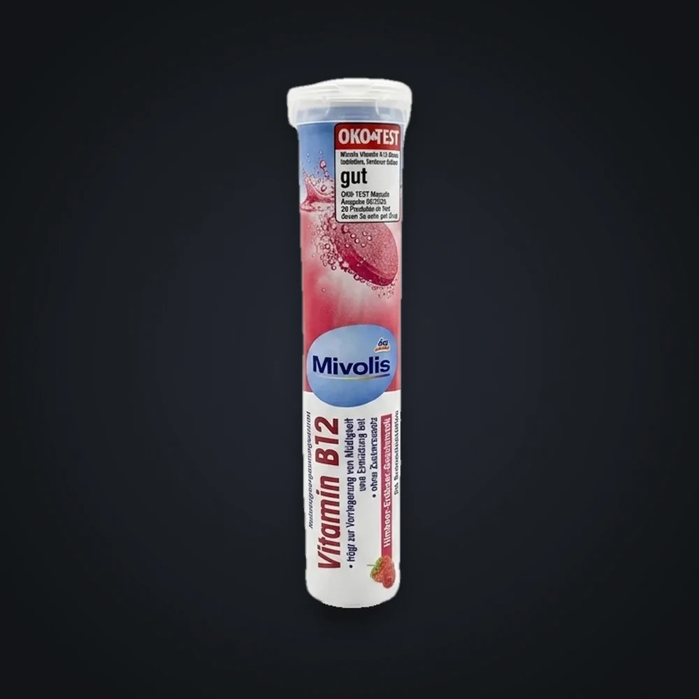 Mivolis Vitamin B12 Strawberry Flavor Fizzy Tablets